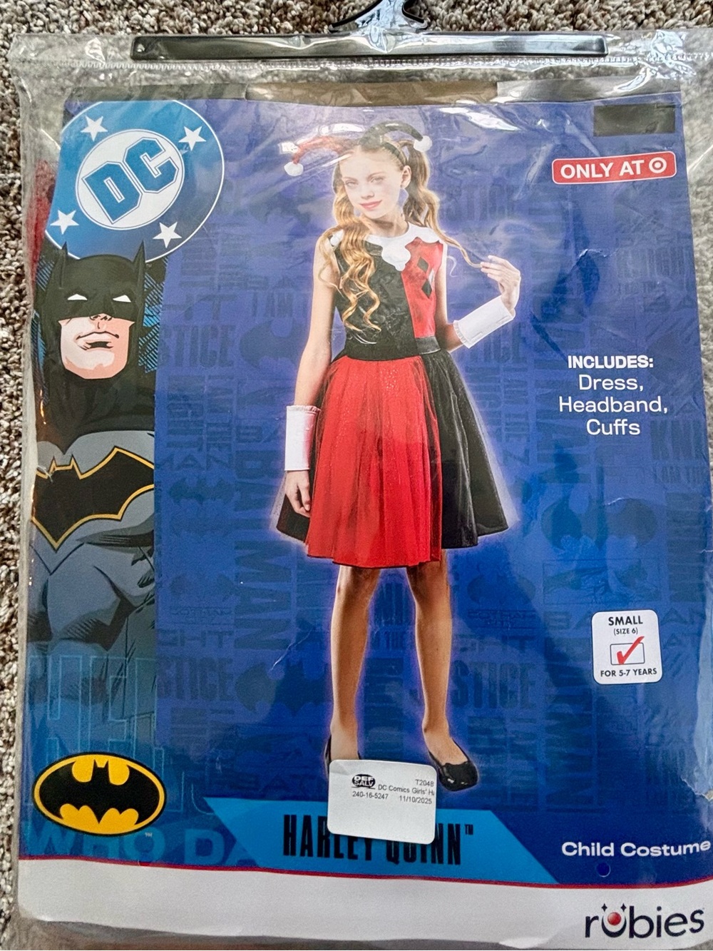 NWT Rubies DC Comics Harley Quinn Girls Costume Dress Small Size 6 Target